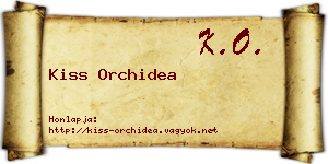 Kiss Orchidea névjegykártya