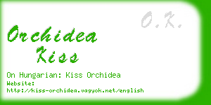 orchidea kiss business card